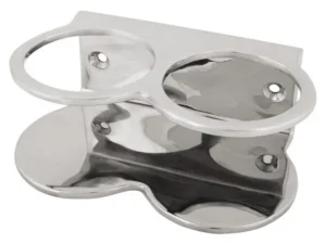 Bekerhouder RVS met bodem voor 1 of 2 bekers