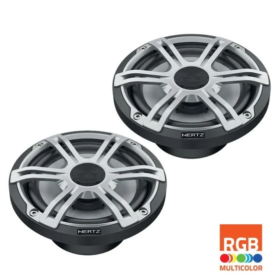 Hertz - HEX 6.5 S-LD-G - 6.5" Marine Sport coax speakers | Grijs (RGB led), set van 2 %count(title) Officiële Suzuki Marine dealer Noord-Holland Hertz - HEX 6.5 S-LD-G - 6.5" Marine Sport coax speakers | Grijs (RGB led), set van 2
