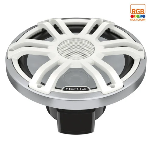 Hertz - HMX 8 S-LD-SW-8" Marine Sport high performance coax speakers | Wit (RGB led), set van 2 %count(title) Officiële Suzuki Marine dealer Noord-Holland Hertz - HMX 8 S-LD-SW-8" Marine Sport high performance coax speakers | Wit (RGB led), set van 2