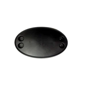 Tafelblad boot zwart ovaal