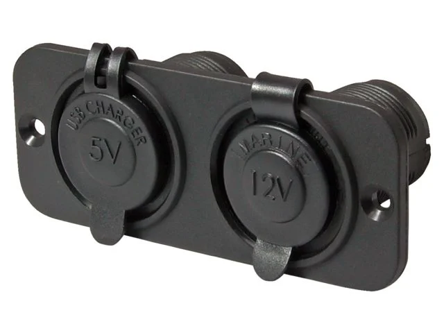 Inbouw stopcontact 12 volt + USB %count(title) Officiële Suzuki Marine dealer Noord-Holland Inbouw stopcontact 12 volt + USB