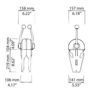 Ultraflex B104 Gashendel dubbel verchroomd