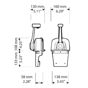 Ultraflex B73 Gashendel enkel zwart