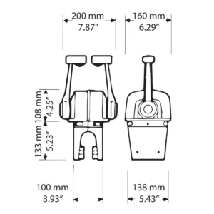 Ultraflex B74 Gashendel dubbel zwart
